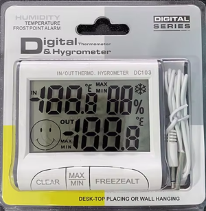 Termohigrômetro Temperatura IN e Out, Umidade IN